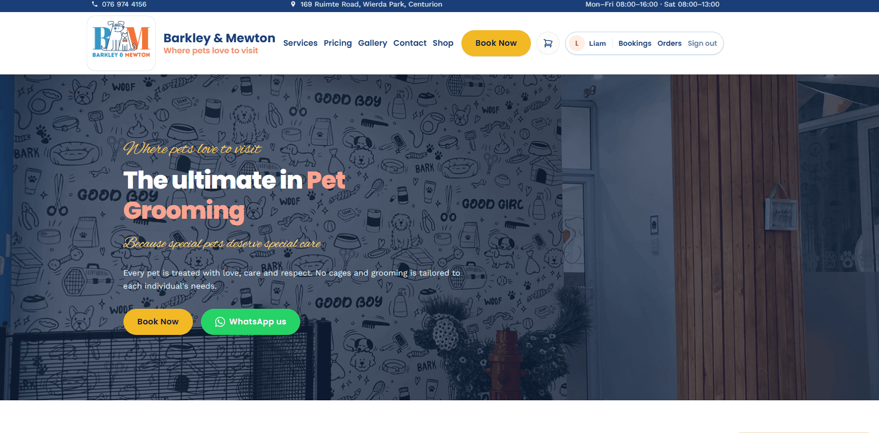 Barkley&Mewton Business Website and E-Commerce Store